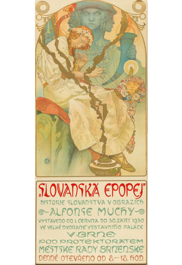 ALPHONSE MUCHA (1860-1939). SLOVANSKÁ EPOPEJ. 1928. 69x29 inches, 176x75 cm. V. Neubert A. Synove, Prague.